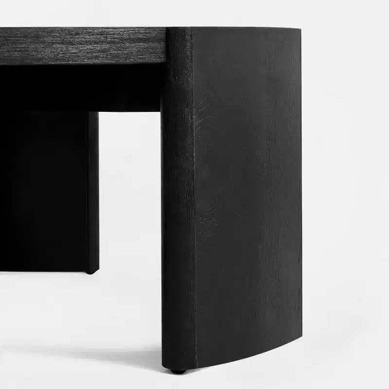 Tavolino Moderno Rotondo, Tavolino da Divano in Legno Massello per Soggiorno e Camera da Letto