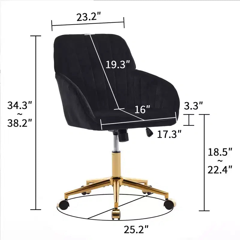 Sedia da scrivania moderna ergonomica regolabile per ufficio a casa con ruote, sedia da lavoro girevole in velluto per ufficio, studio