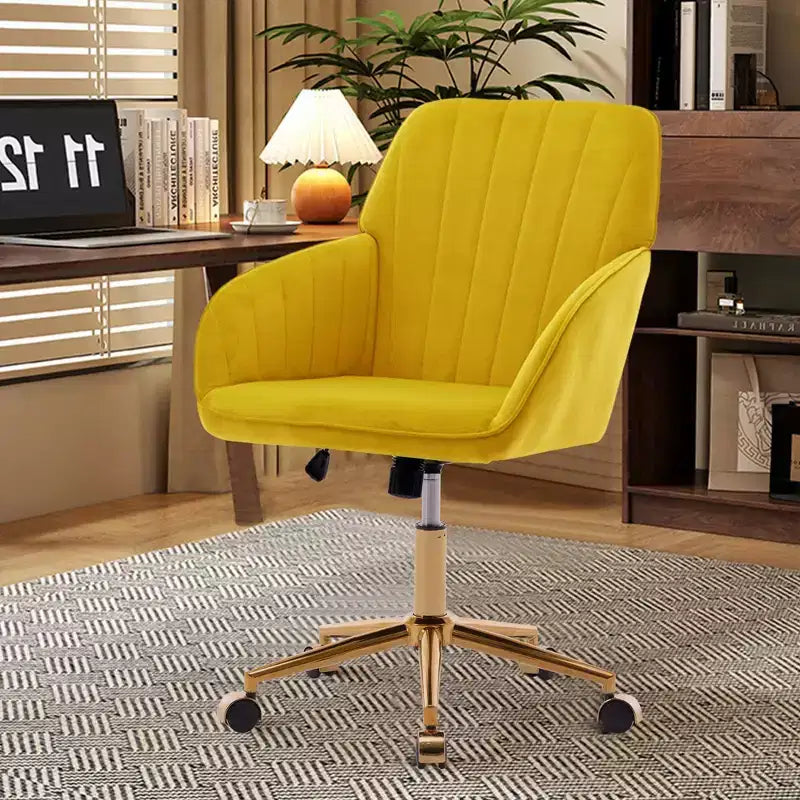 Sedia da scrivania moderna ergonomica regolabile per ufficio a casa con ruote, sedia da lavoro girevole in velluto per ufficio, studio