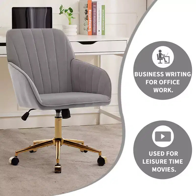 Sedia da scrivania moderna ergonomica regolabile per ufficio a casa con ruote, sedia da lavoro girevole in velluto per ufficio, studio