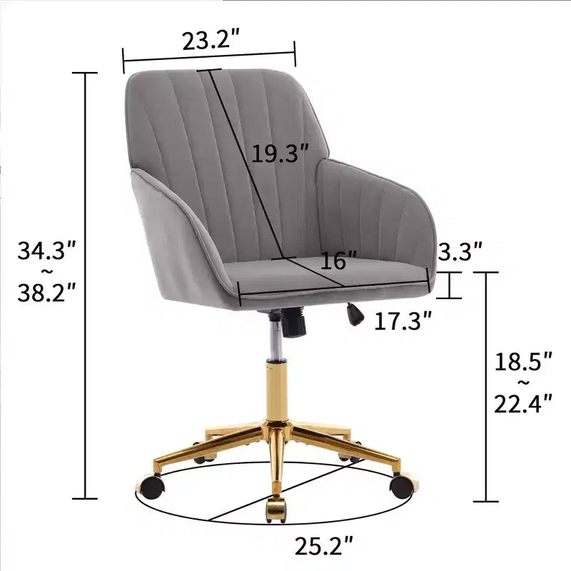 Sedia da scrivania moderna ergonomica regolabile per ufficio a casa con ruote, sedia da lavoro girevole in velluto per ufficio, studio