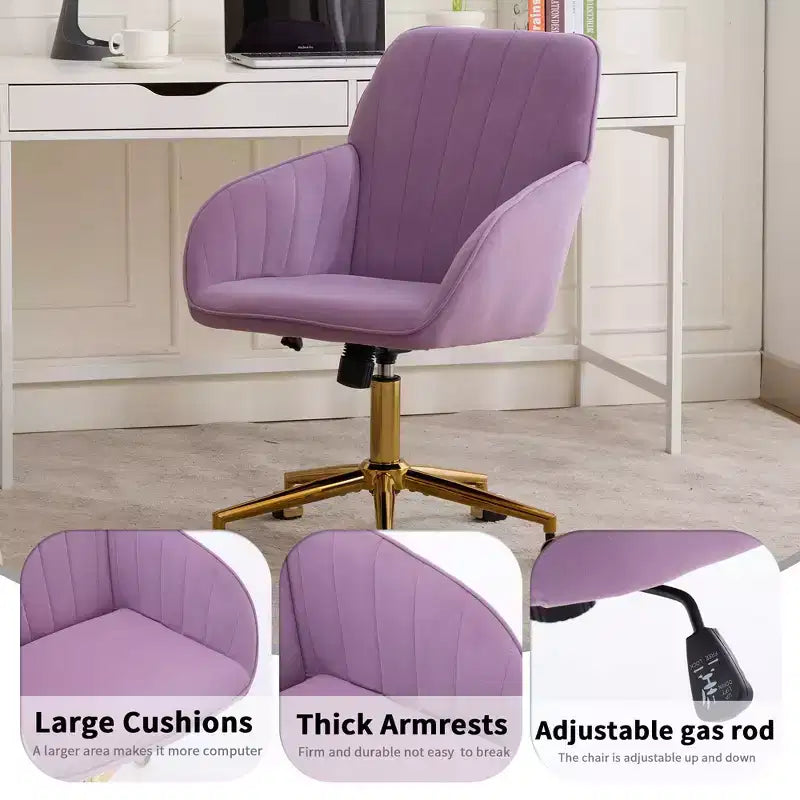 Sedia da scrivania moderna ergonomica regolabile per ufficio a casa con ruote, sedia da lavoro girevole in velluto per ufficio, studio