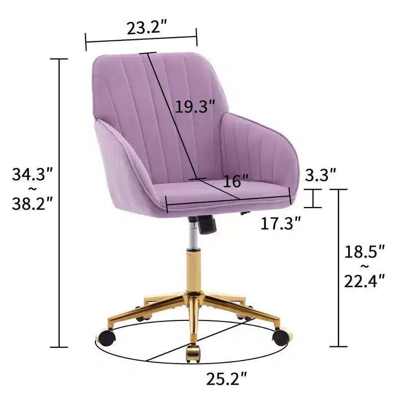 Sedia da scrivania moderna ergonomica regolabile per ufficio a casa con ruote, sedia da lavoro girevole in velluto per ufficio, studio