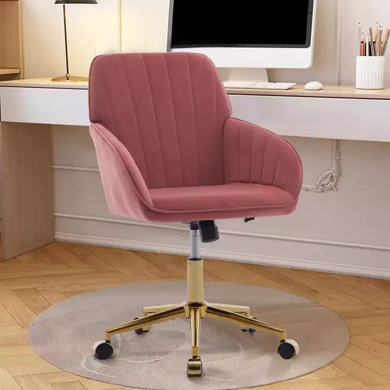 Sedia da scrivania moderna ergonomica regolabile per ufficio a casa con ruote, sedia da lavoro girevole in velluto per ufficio, studio