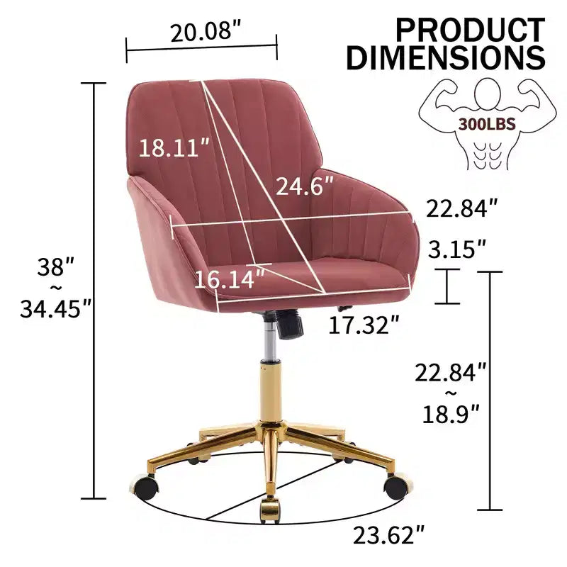 Sedia da scrivania moderna ergonomica regolabile per ufficio a casa con ruote, sedia da lavoro girevole in velluto per ufficio, studio