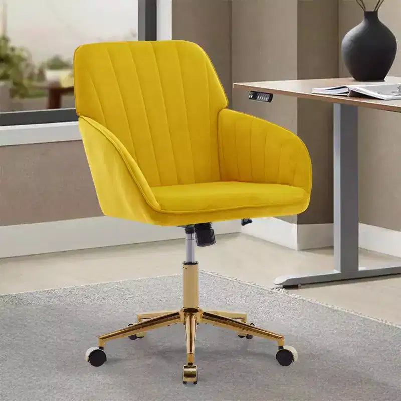 Sedia da scrivania moderna ergonomica regolabile per ufficio a casa con ruote, sedia da lavoro girevole in velluto per ufficio, studio