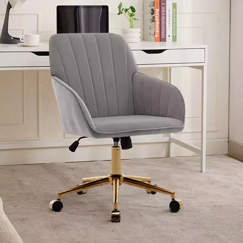Sedia da scrivania moderna ergonomica regolabile per ufficio a casa con ruote, sedia da lavoro girevole in velluto per ufficio, studio