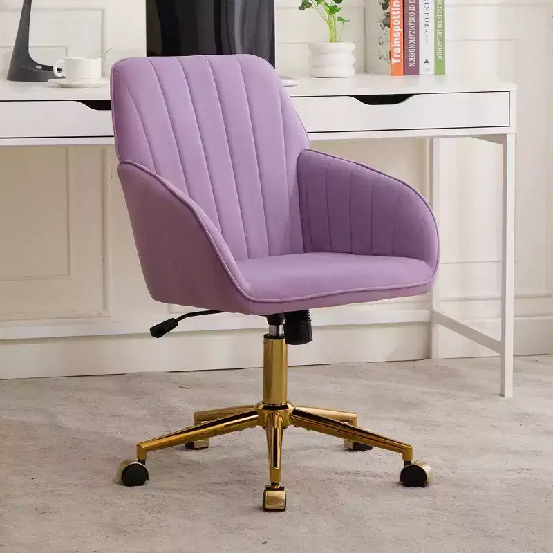 Sedia da scrivania moderna ergonomica regolabile per ufficio a casa con ruote, sedia da lavoro girevole in velluto per ufficio, studio
