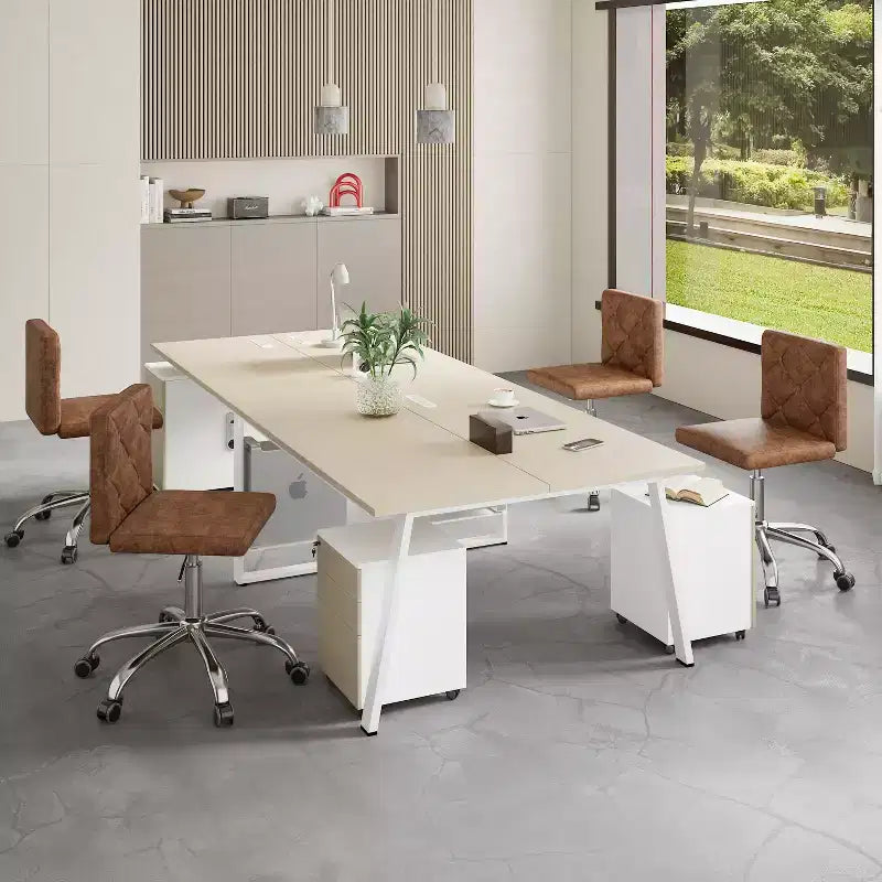 Sedia da ufficio senza braccioli in pelle PU, altezza regolabile e rotazione a 360° per casa o ufficio