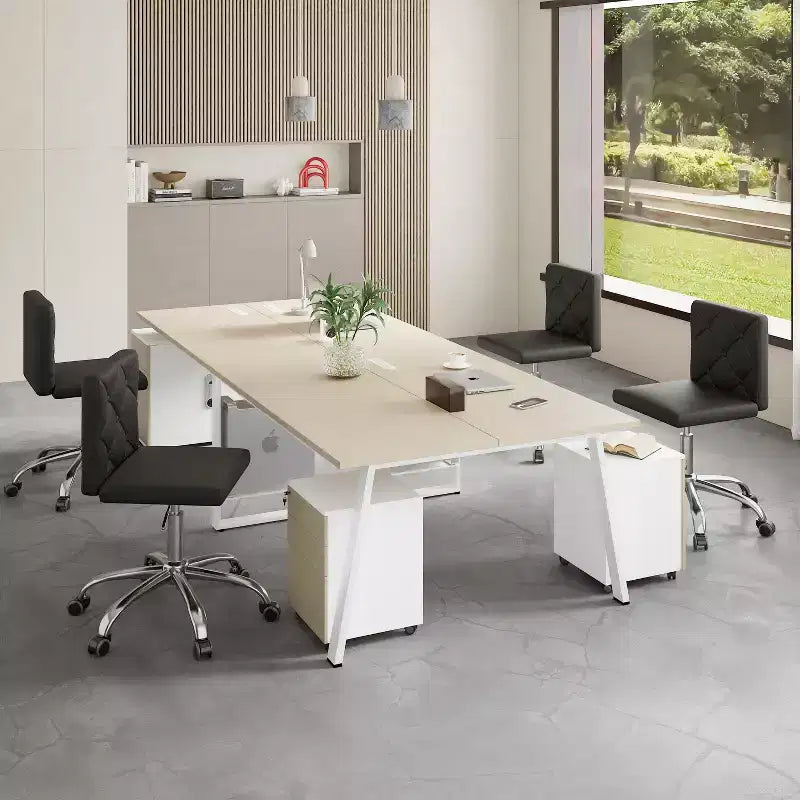 Sedia da ufficio senza braccioli in pelle PU, altezza regolabile e rotazione a 360° per casa o ufficio