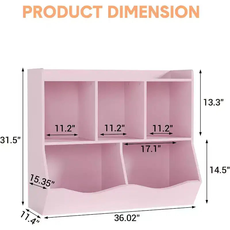 Libreria per bambini con scomparti, organizer per giocattoli e libreria per sala giochi, camera da letto, asilo nido, bianca