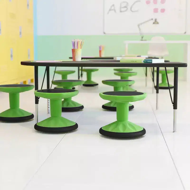 Sgabello attivo flessibile ad altezza fissa per bambini per aula e casa con fondo antiscivolo