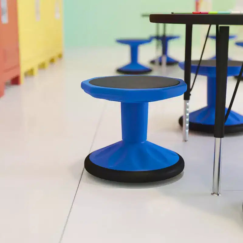Sgabello attivo flessibile ad altezza fissa per bambini per aula e casa con fondo antiscivolo