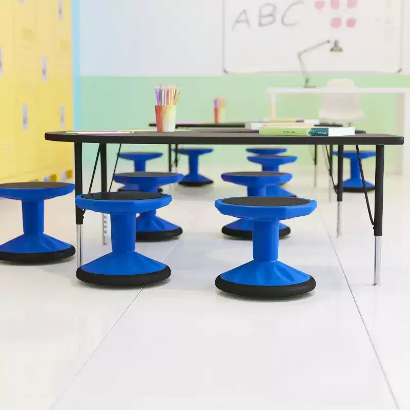Sgabello attivo flessibile ad altezza fissa per bambini per aula e casa con fondo antiscivolo