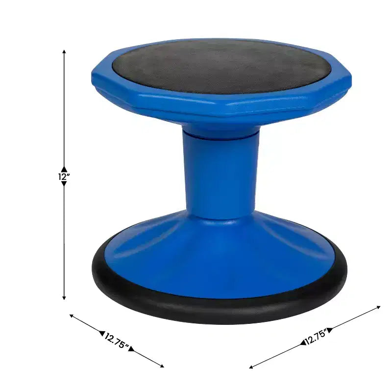 Sgabello attivo flessibile ad altezza fissa per bambini per aula e casa con fondo antiscivolo
