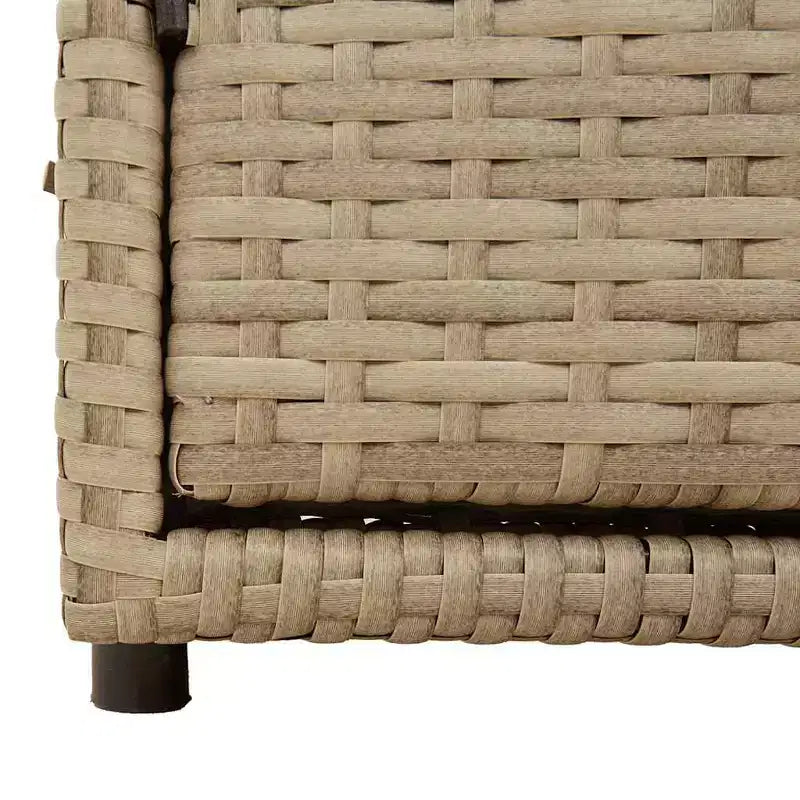 Armadietto da Esterno per Attrezzi in Polyrattan con Contenitore
