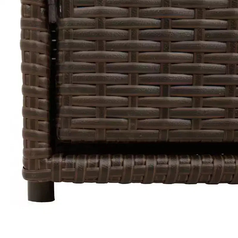 Armadietto da Esterno per Attrezzi in Polyrattan con Contenitore