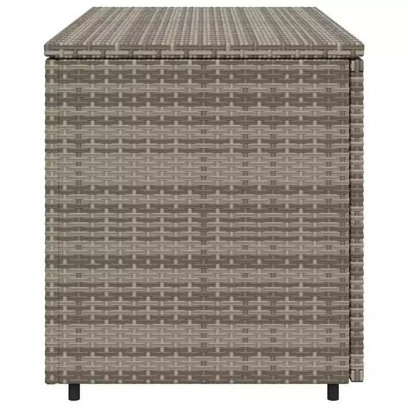 Armadietto da Esterno per Attrezzi in Polyrattan con Contenitore
