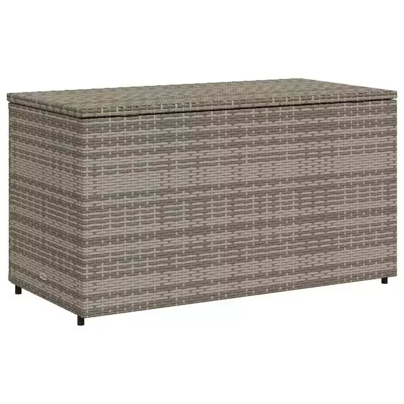 Armadietto da Esterno per Attrezzi in Polyrattan con Contenitore