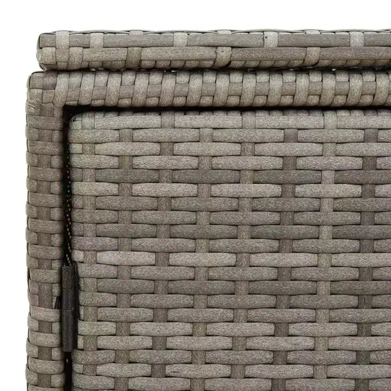 Armadietto da Esterno per Attrezzi in Polyrattan con Contenitore