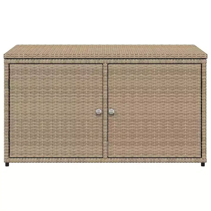 Armadietto da Esterno per Attrezzi in Polyrattan con Contenitore