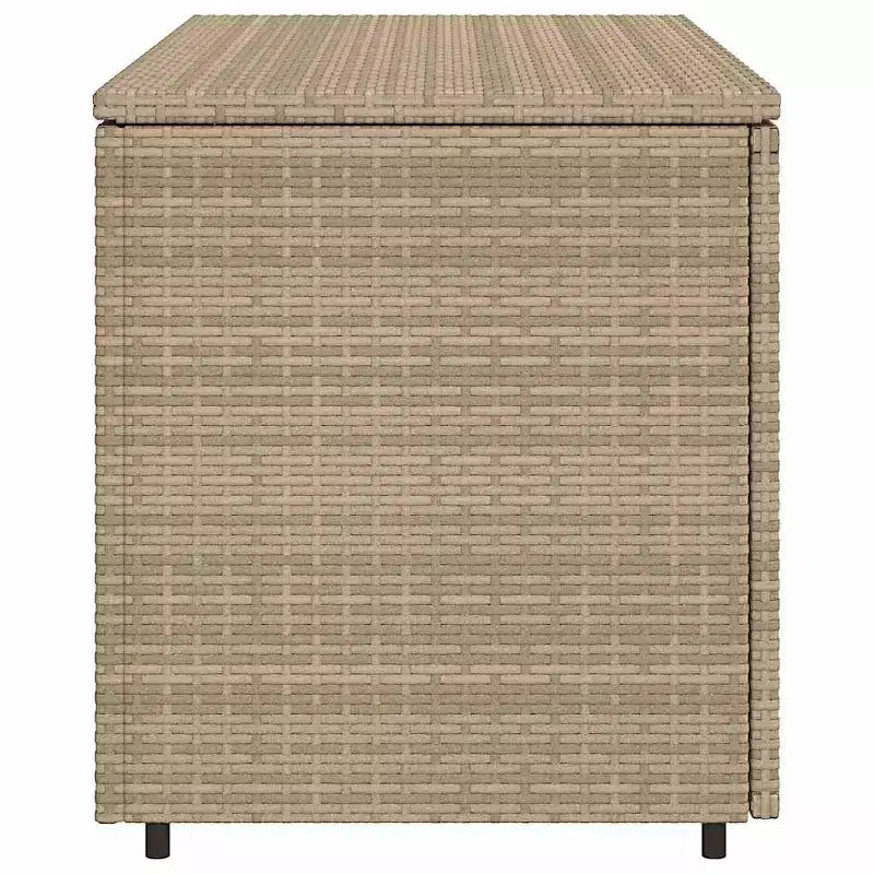 Armadietto da Esterno per Attrezzi in Polyrattan con Contenitore