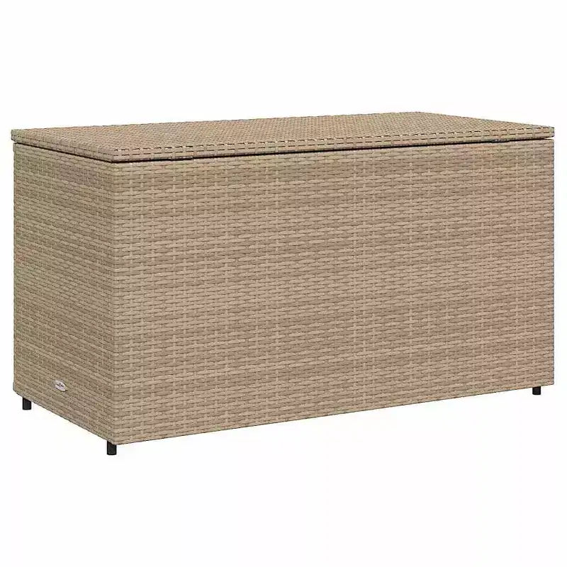 Armadietto da Esterno per Attrezzi in Polyrattan con Contenitore