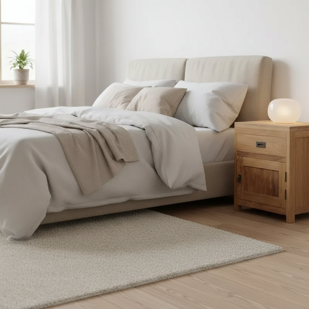 vidaXL Bedside Cabinet Solid Teak 15.7x11.8x19.7