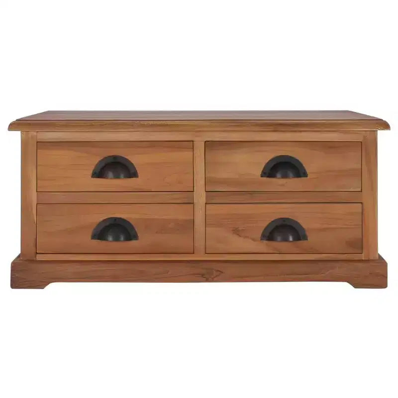 Tavolino da Salotto 26,8x26,7x11,8 cm in Legno Massello di Teak