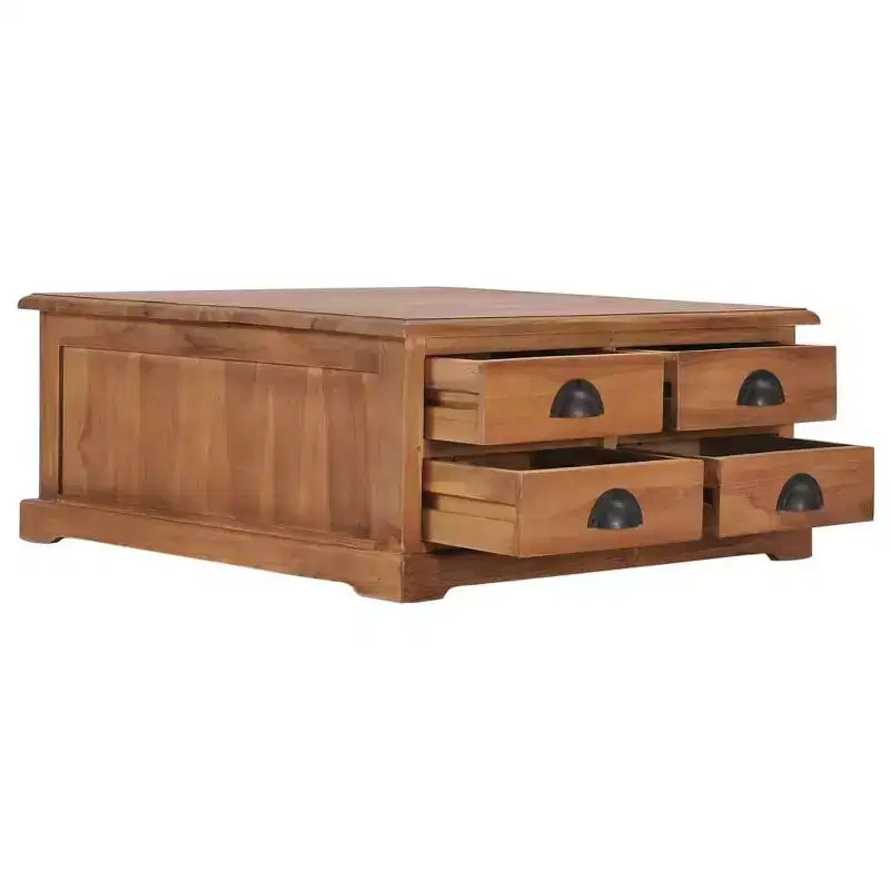 Tavolino da Salotto 26,8x26,7x11,8 cm in Legno Massello di Teak
