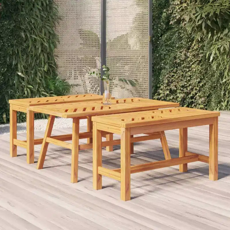 Tavolino da salotto 39,4x19,7x17,7 Legno massello di acacia
