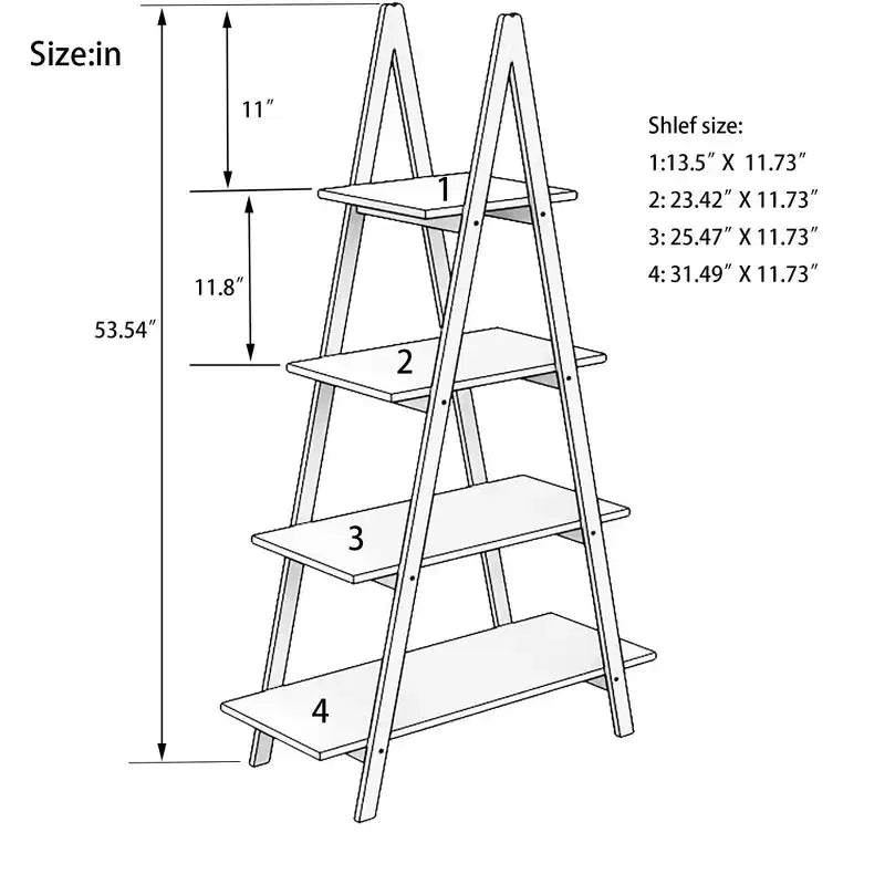 Una scaffalatura espositiva a pioli in legno di bambù massiccio Oxford, per uso domestico