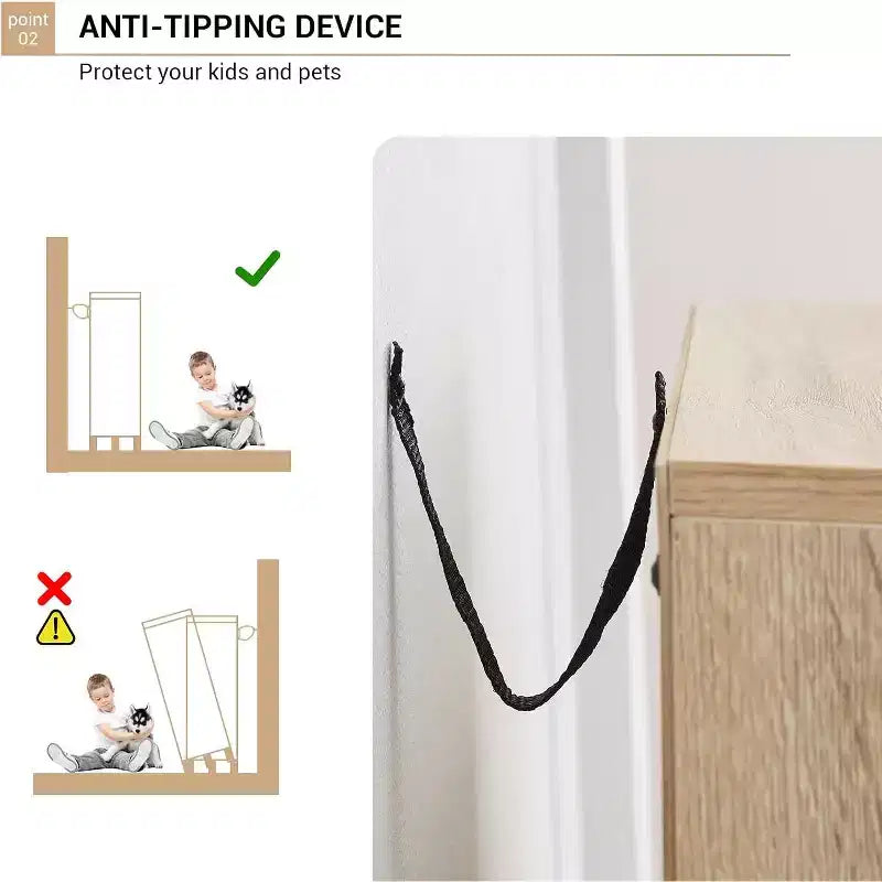 Comò a 6 cassetti in rattan, cassettiera scanalata con gambe stabili, mobile contenitore anti-ribaltamento per camera da letto
