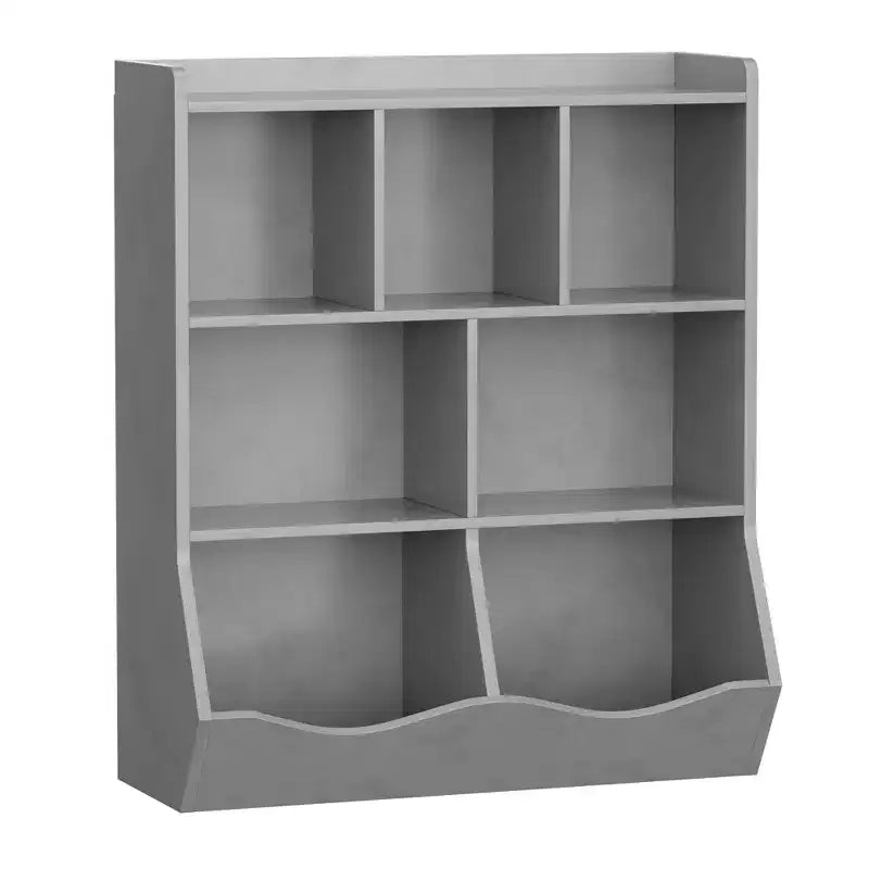 Libreria per bambini a tre livelli con mobiletto contenitore per giocattoli, cubo portaoggetti per bambini