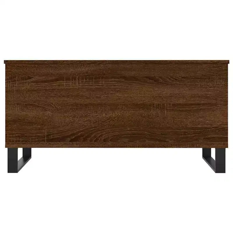 Tavolino da salotto bianco in legno multistrato, Tavolino da salotto medio in metallo