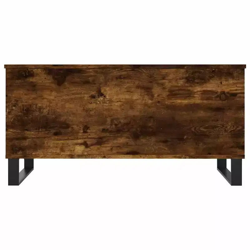 Tavolino da salotto bianco in legno multistrato, Tavolino da salotto medio in metallo