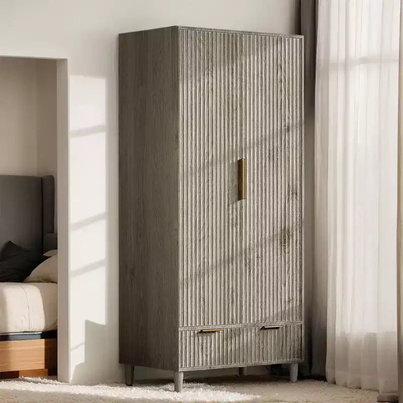 Wardrobe Armoire 2 Door 1 Drawer