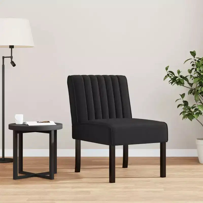 Poltroncina Slipper in velluto nero