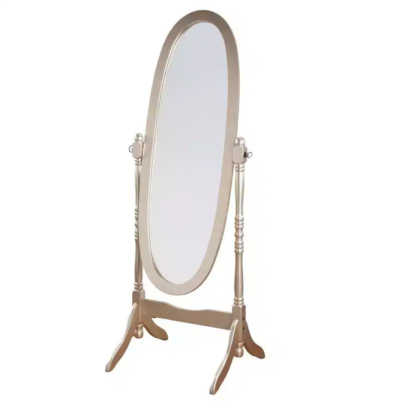 Specchio ovale a figura intera, specchio da parete con cornice in legno per camera da letto, soggiorno, guardaroba