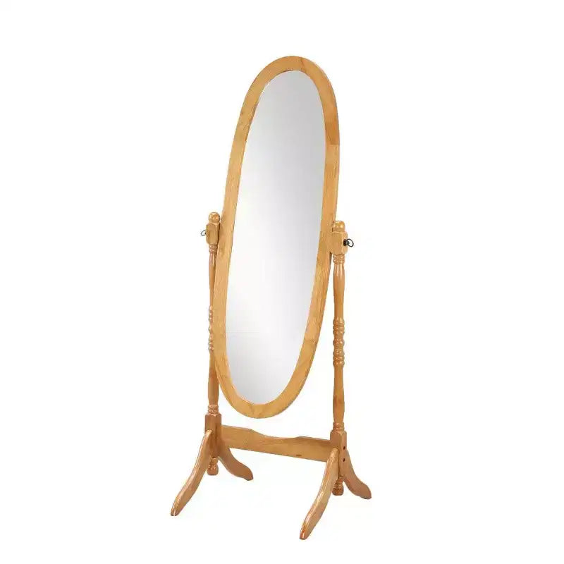 Specchio ovale a figura intera, specchio da parete con cornice in legno per camera da letto, soggiorno, guardaroba