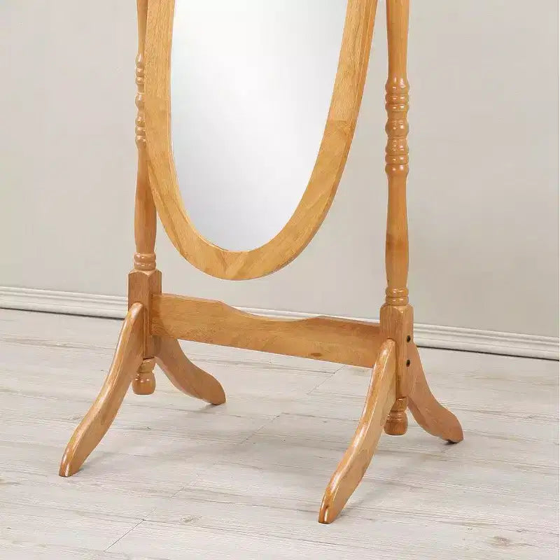 Specchio ovale a figura intera, specchio da parete con cornice in legno per camera da letto, soggiorno, guardaroba