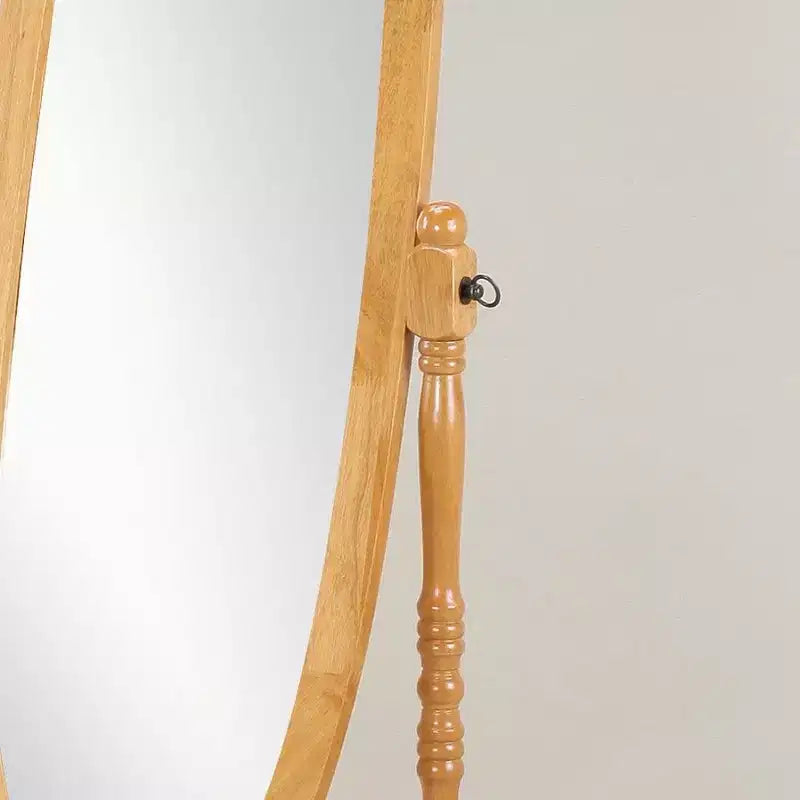 Specchio ovale a figura intera, specchio da parete con cornice in legno per camera da letto, soggiorno, guardaroba