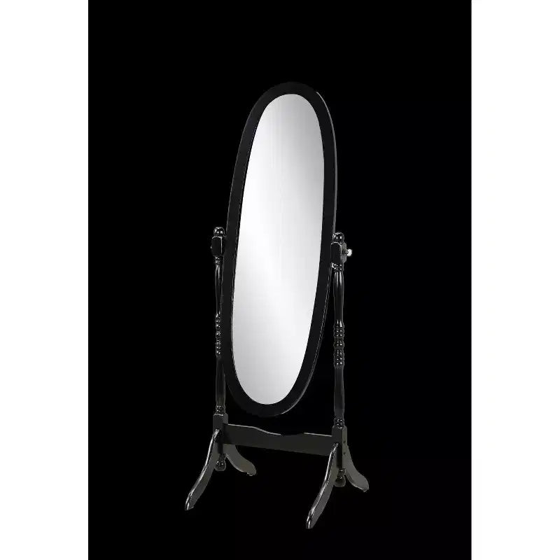 Specchio ovale a figura intera, specchio da parete con cornice in legno per camera da letto, soggiorno, guardaroba