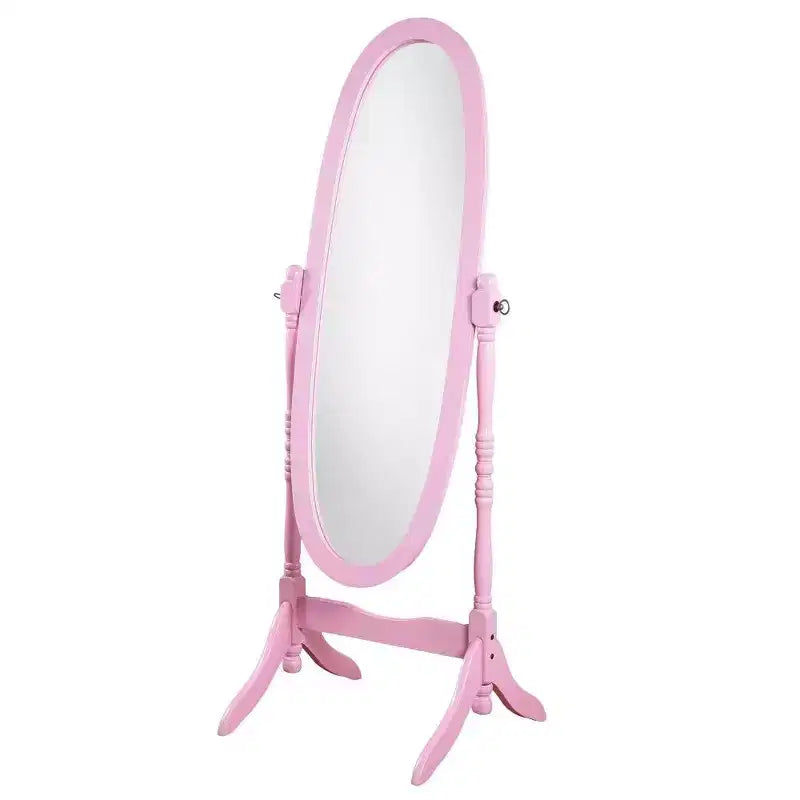 Specchio ovale a figura intera, specchio da parete con cornice in legno per camera da letto, soggiorno, guardaroba