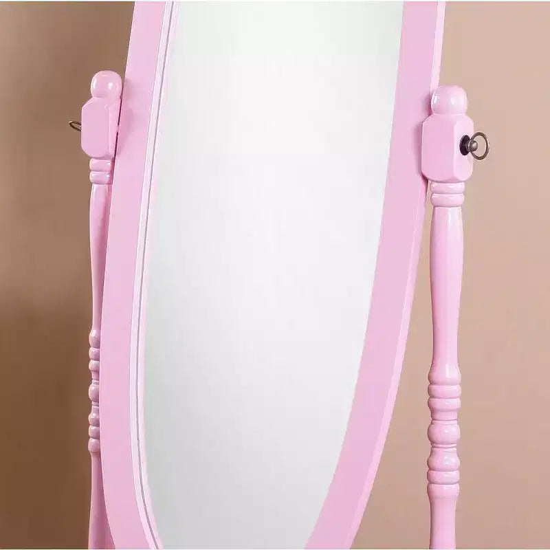 Specchio ovale a figura intera, specchio da parete con cornice in legno per camera da letto, soggiorno, guardaroba