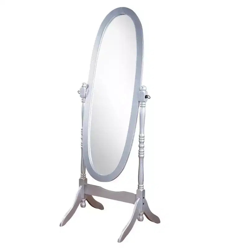 Specchio ovale a figura intera, specchio da parete con cornice in legno per camera da letto, soggiorno, guardaroba