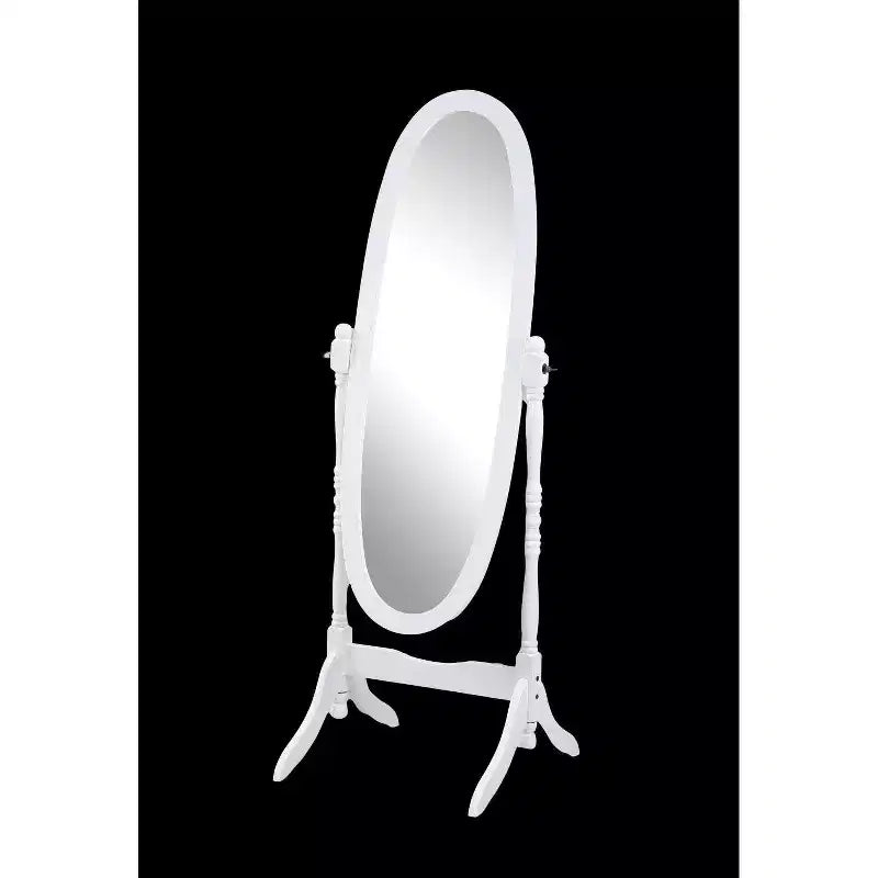 Specchio ovale a figura intera, specchio da parete con cornice in legno per camera da letto, soggiorno, guardaroba