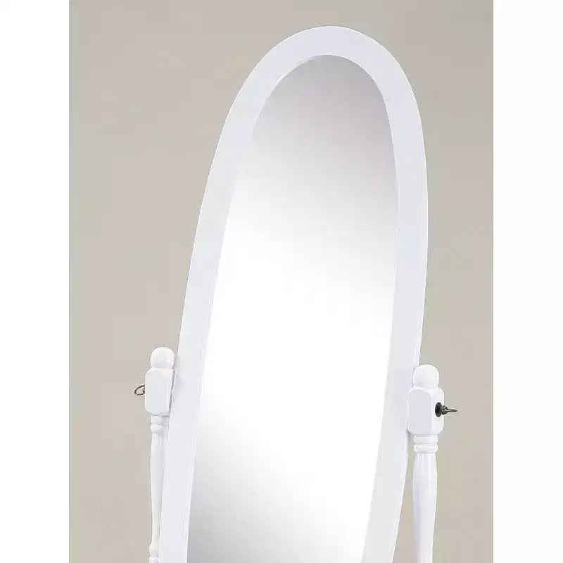 Specchio ovale a figura intera, specchio da parete con cornice in legno per camera da letto, soggiorno, guardaroba