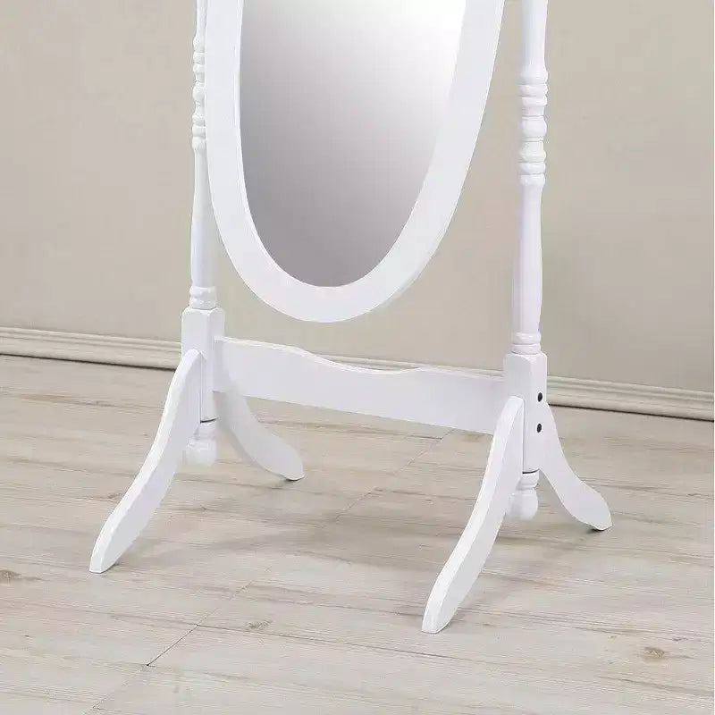 Specchio ovale a figura intera, specchio da parete con cornice in legno per camera da letto, soggiorno, guardaroba