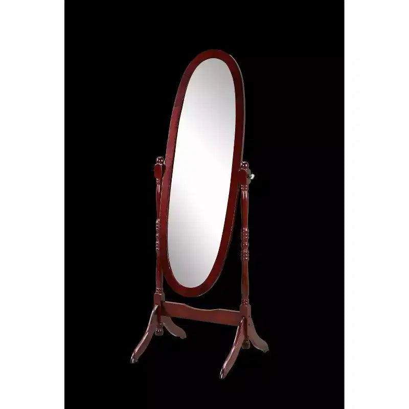 Specchio ovale a figura intera, specchio da parete con cornice in legno per camera da letto, soggiorno, guardaroba